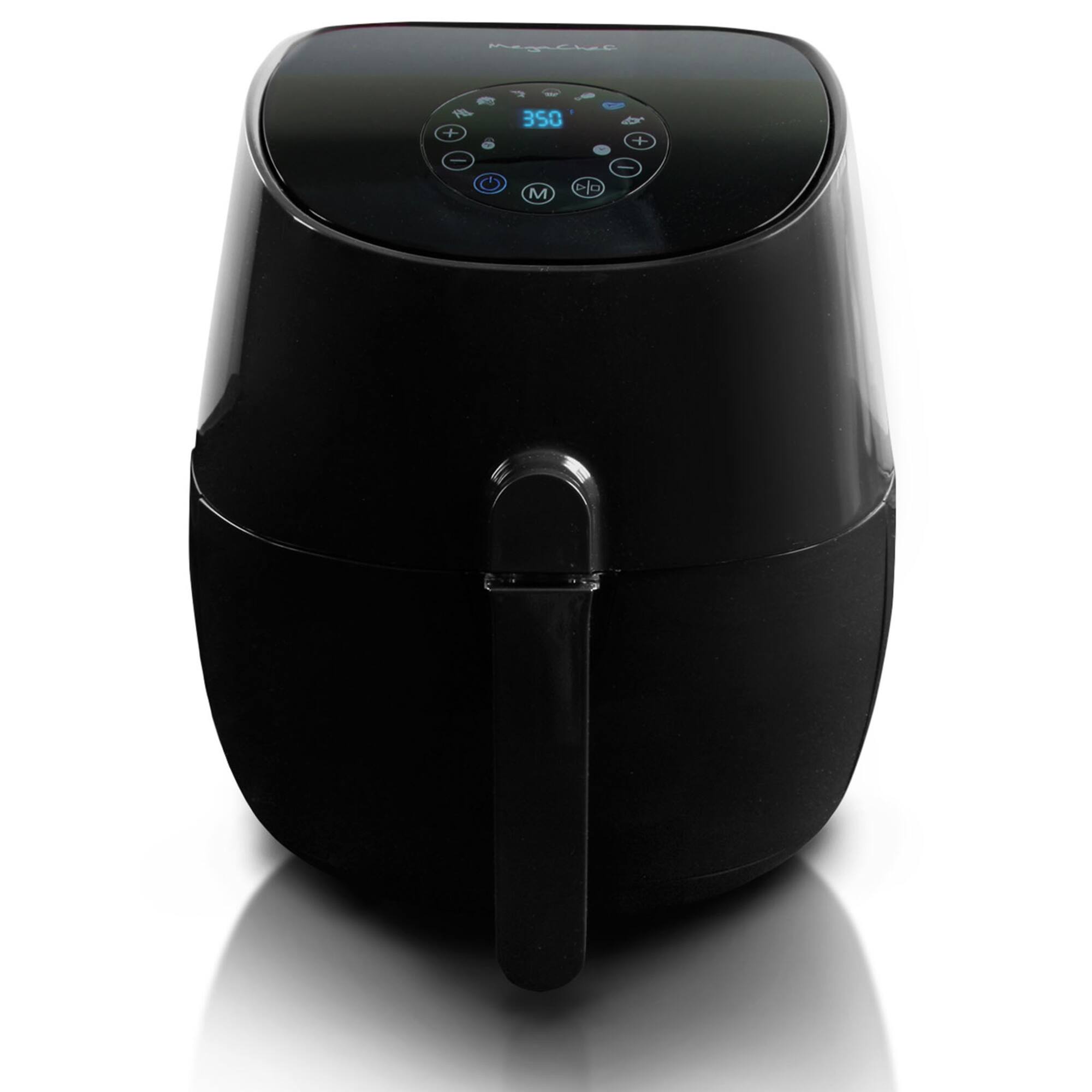 MegaChef 3.5qt. Sleek Black Airfryer & Multicooker With 7 Pre-programmed Settings